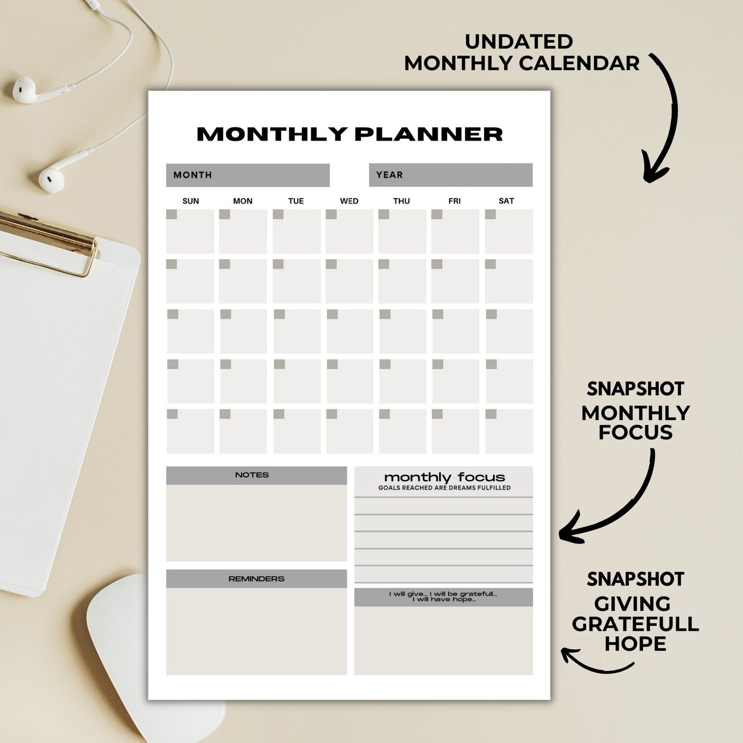 (faith+work+life) Productivity Planner | 8.5×11″ Lamb+Throne EXCLUSIVE Chill Edition