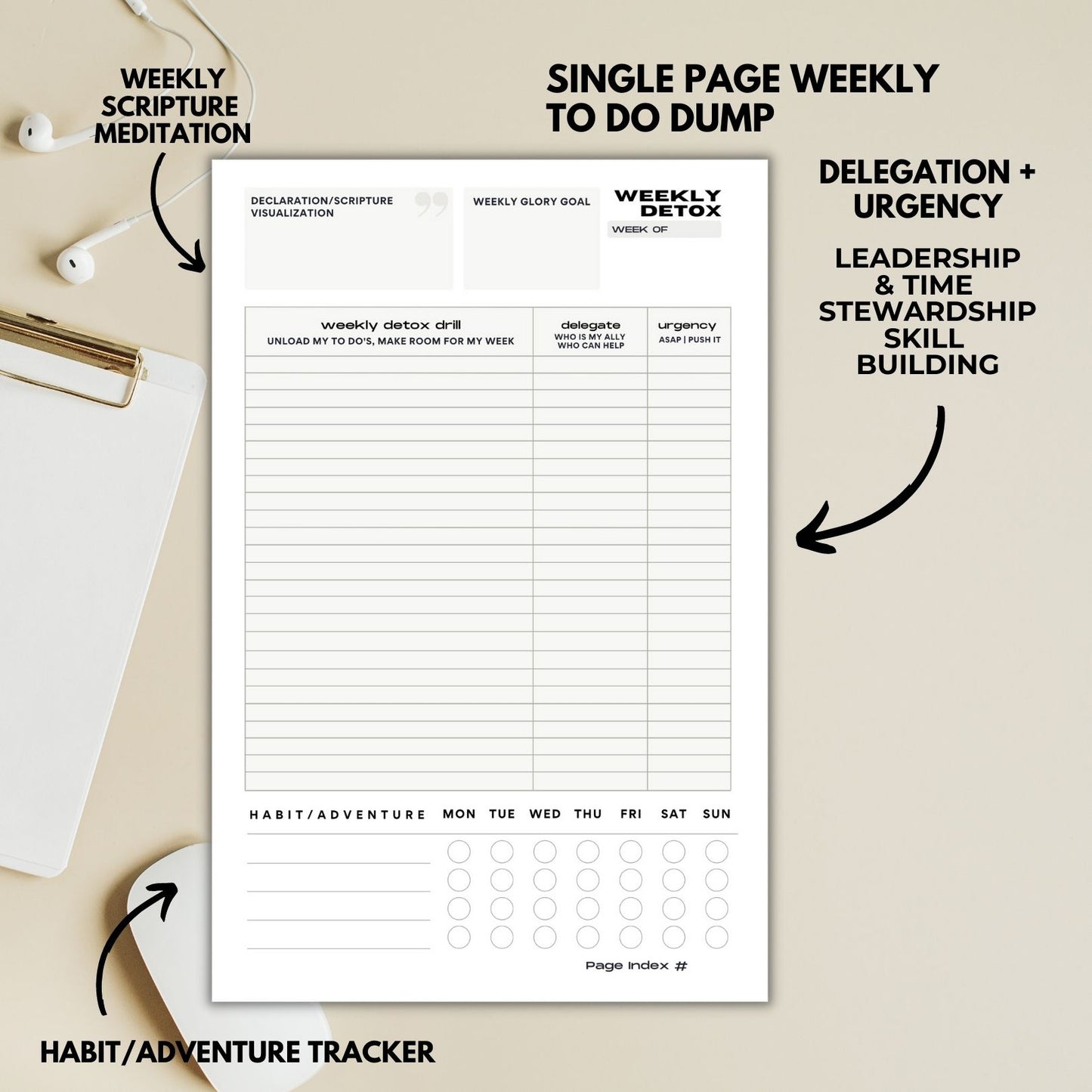 (faith+work+life) Productivity Planner | 8.5×11″ Lamb+Throne EXCLUSIVE Lamb of God Edition