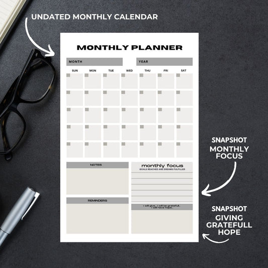 (faith+work+life) Productivity Planner | 8.5×11″ Original Sky Design