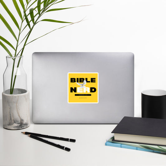 BIBLE NERD | Bubble-Free Sticker Yellow (Various Sizes)