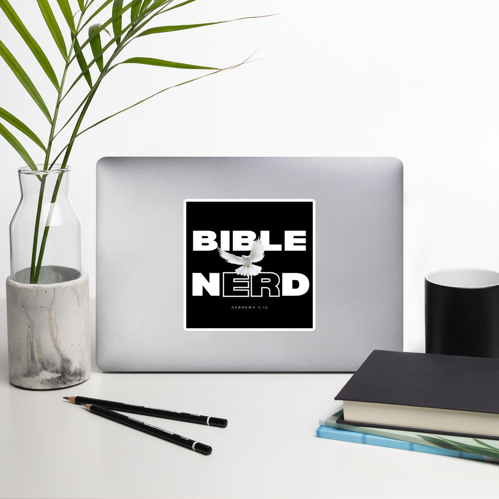 BIBLE NERD | Bubble-Free Sticker Black (Various Sizes)