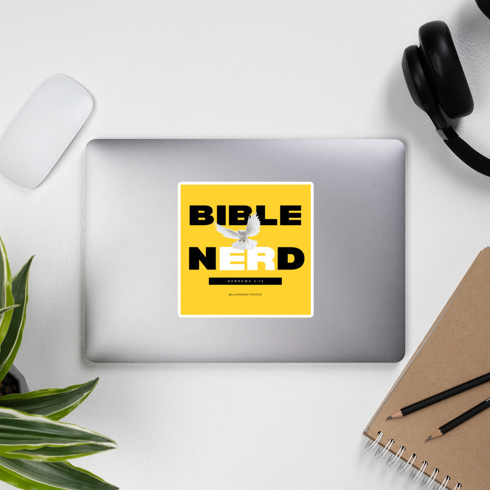 BIBLE NERD | Bubble-Free Sticker Yellow (Various Sizes)