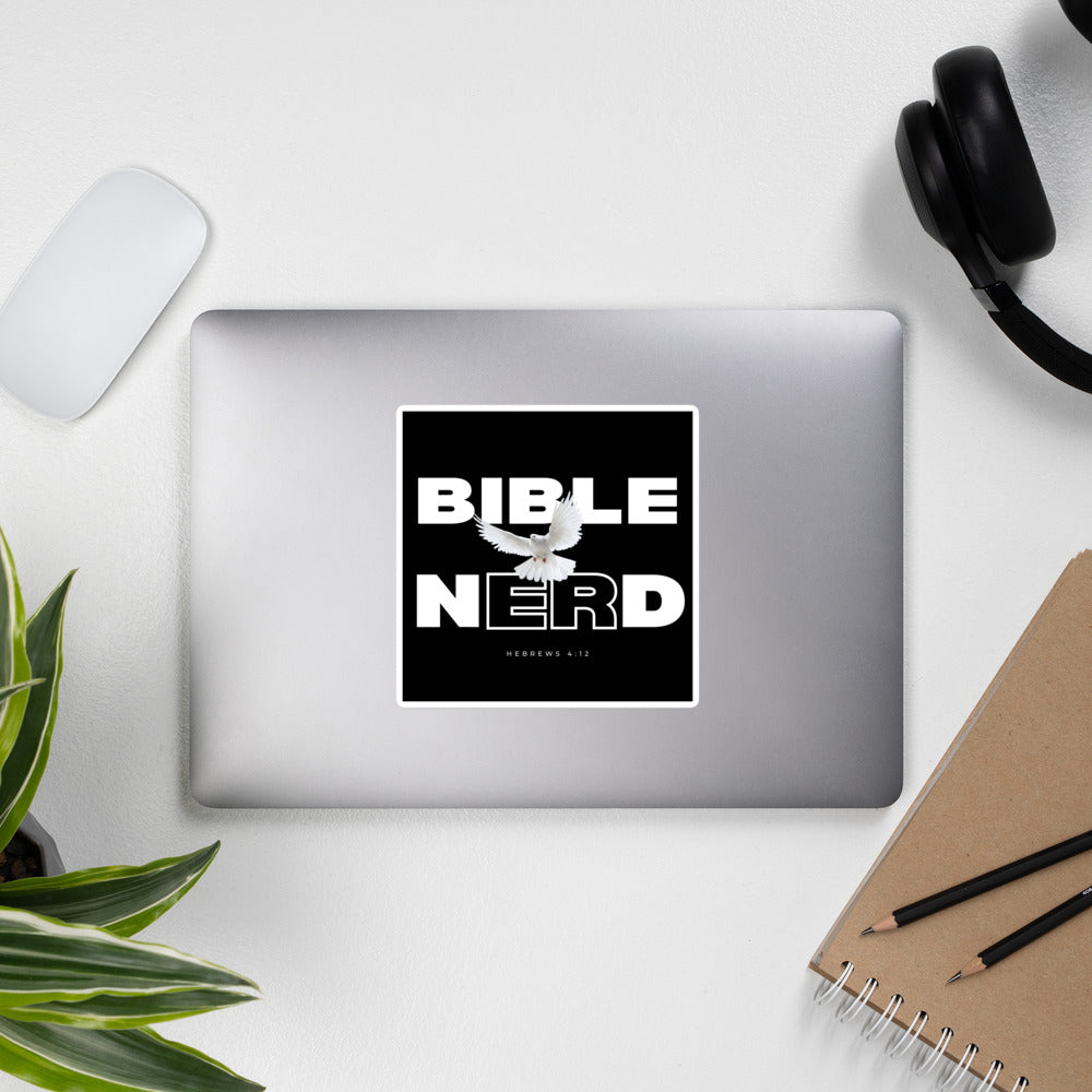 BIBLE NERD | Bubble-Free Sticker Black (Various Sizes)